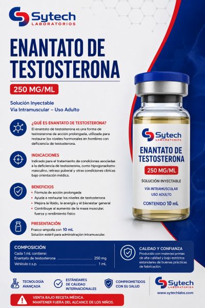 ENANTATO DE TESTOSTERONA 10ML 250MG